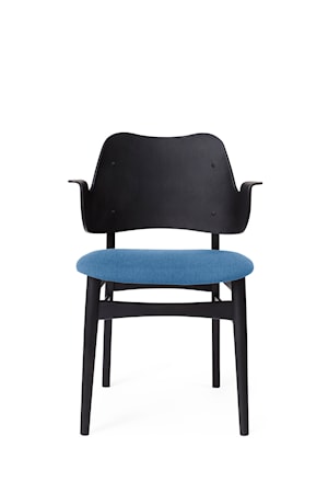 Gesture Stol S Sea Blue Svartlackad Bok