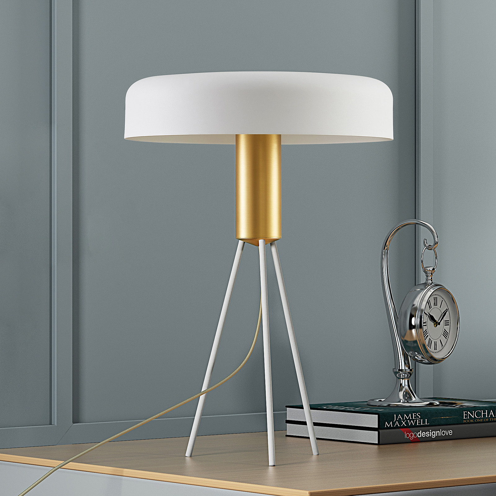 Lucande Filoreta bordslampa i vitt