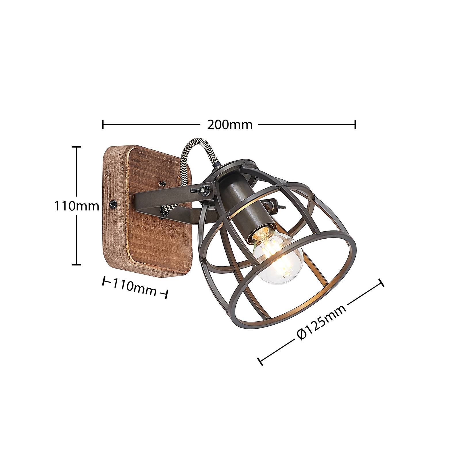 Lindby Rutger spotlight, 1 lampa