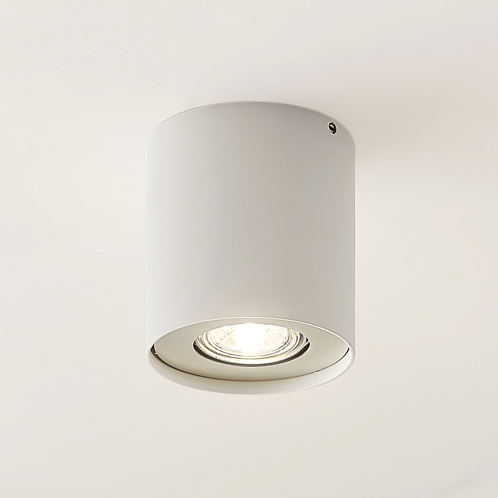 Lindby Laron GU10-downlight, rund, vit