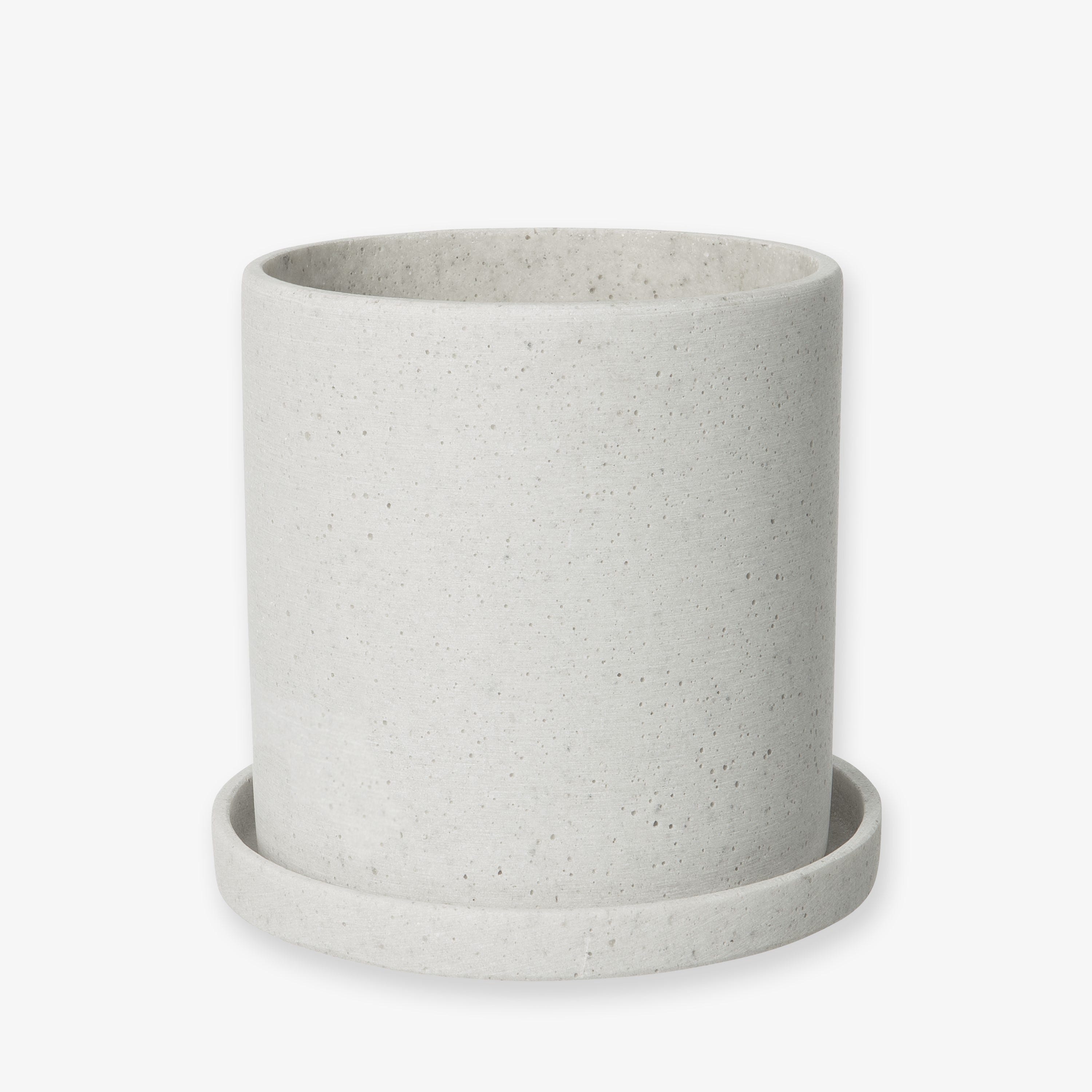 Kruka/Fat Polystone Mellan Vit