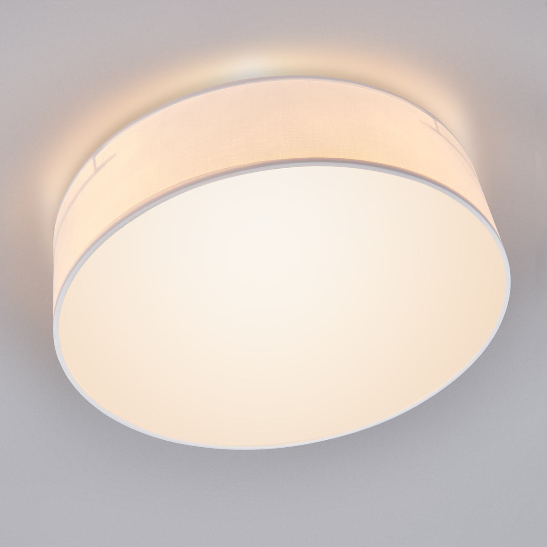 Vit textiltaklampa Ceiling Dream 40 cm