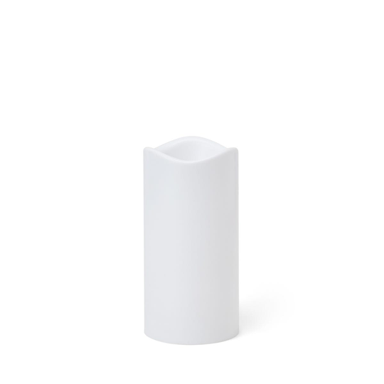 Blockljus LED Timer 15x7,5cm Vit