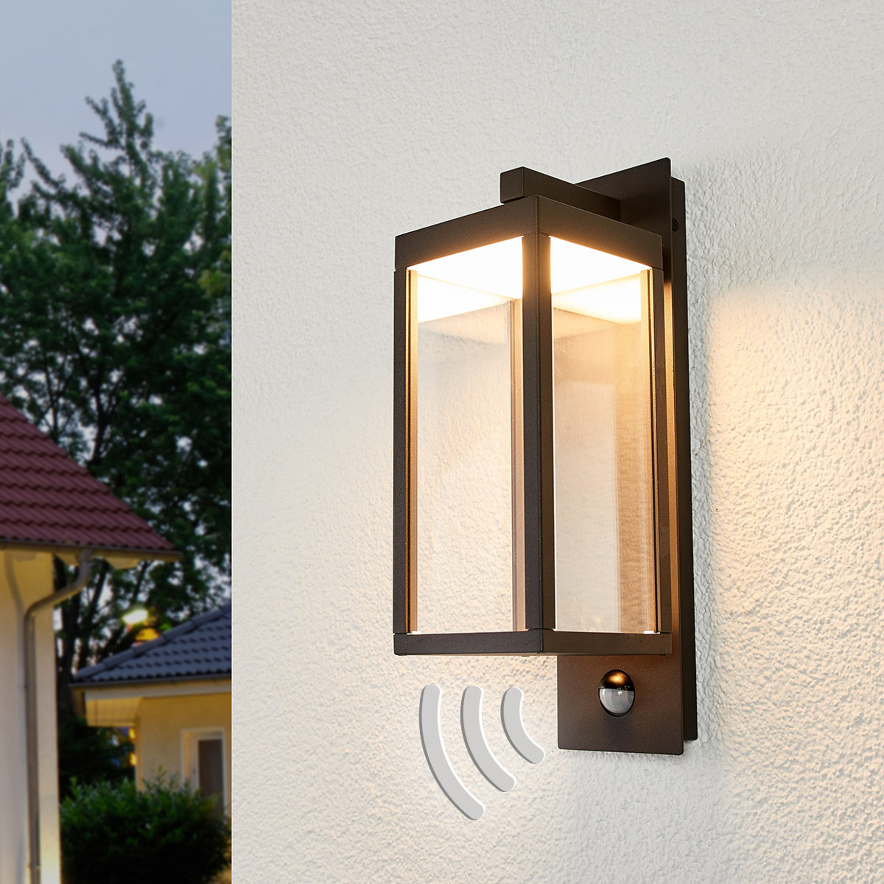 LED-utomhuslampa Ferdinand, rörelsedetektor