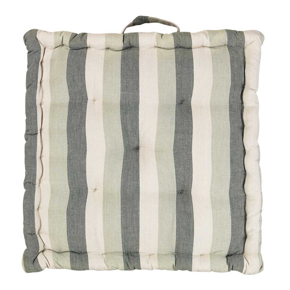 Broste Copenhagen - Ava Sittdyna Randig 40x40x6 cm Grönrandig