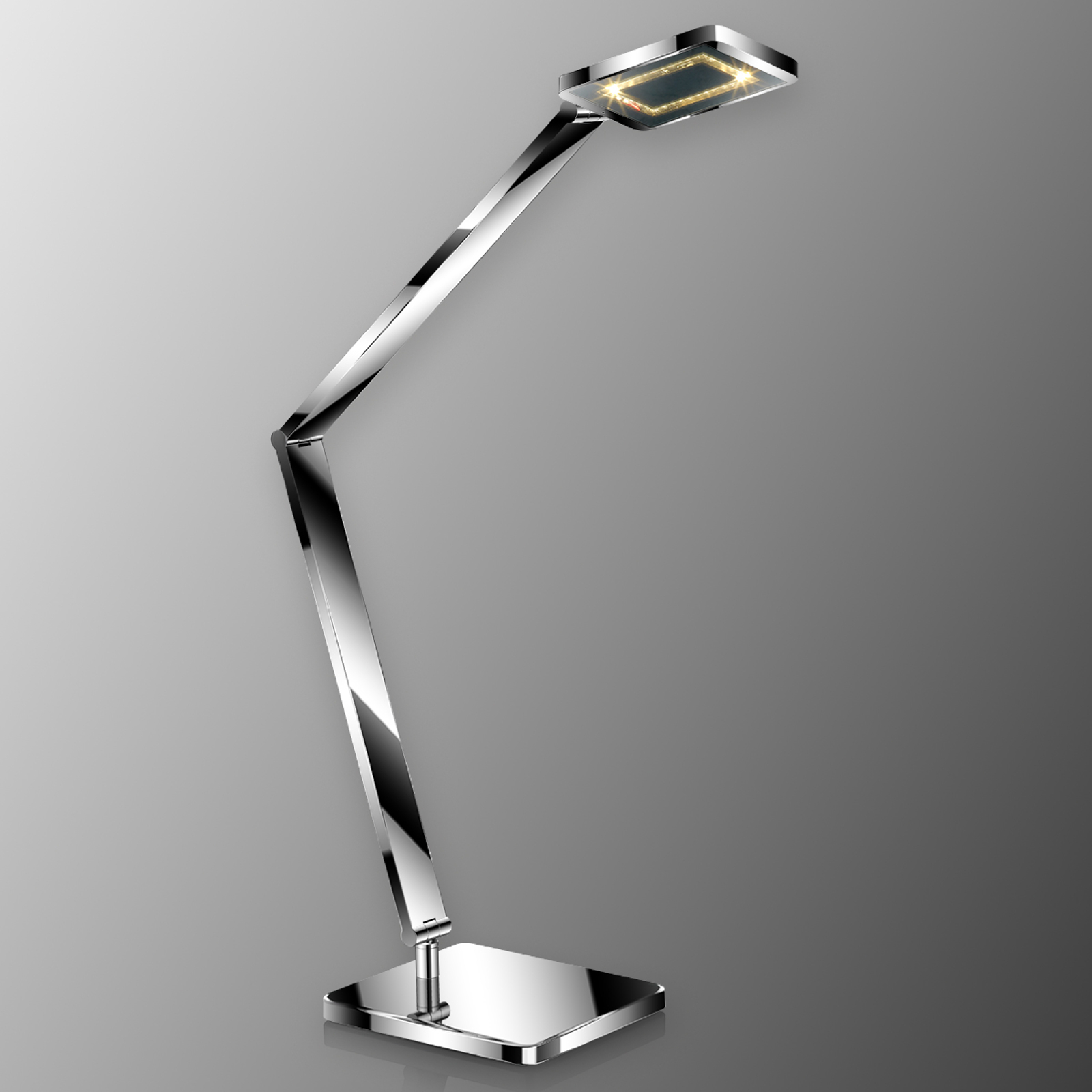 Justerbar LED-skrivbordslampa Linus, krom