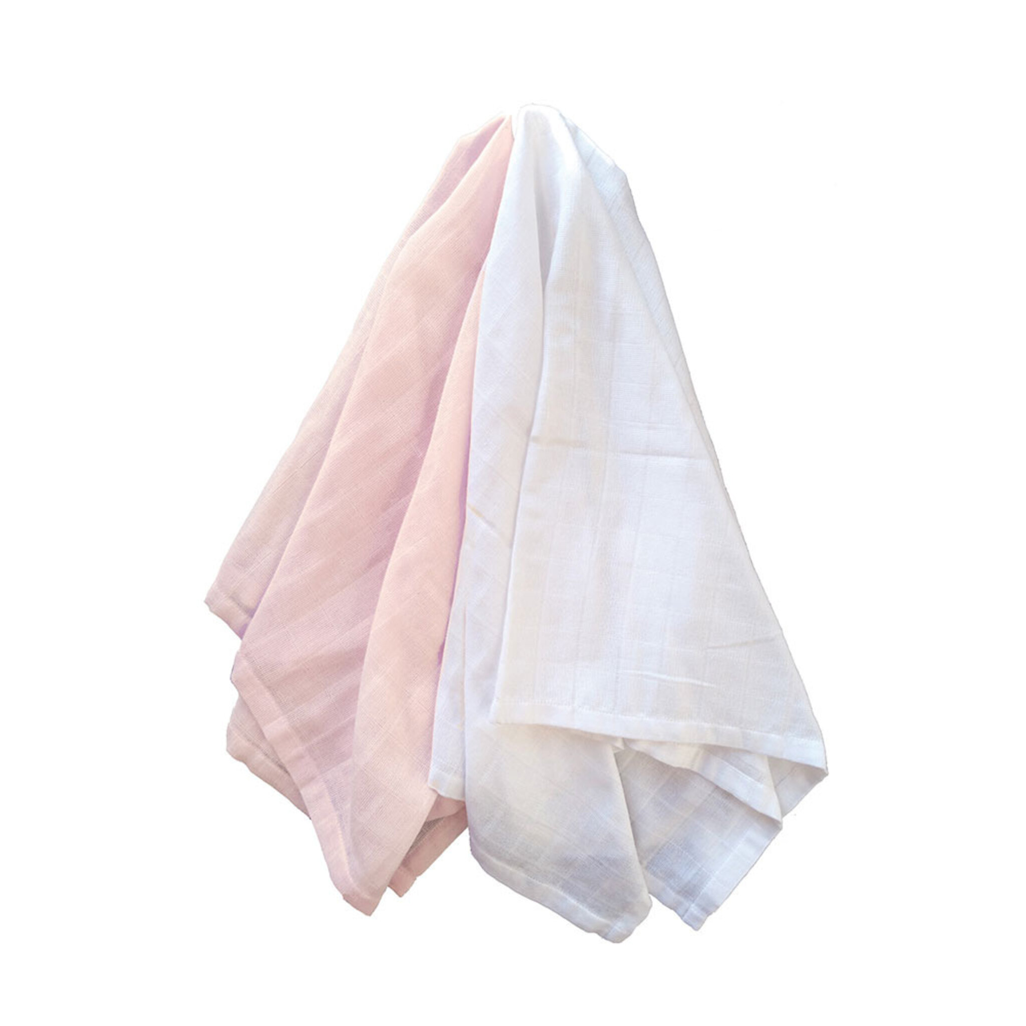 Muslin 2-pack pale pink GOTS, 70X70 CM