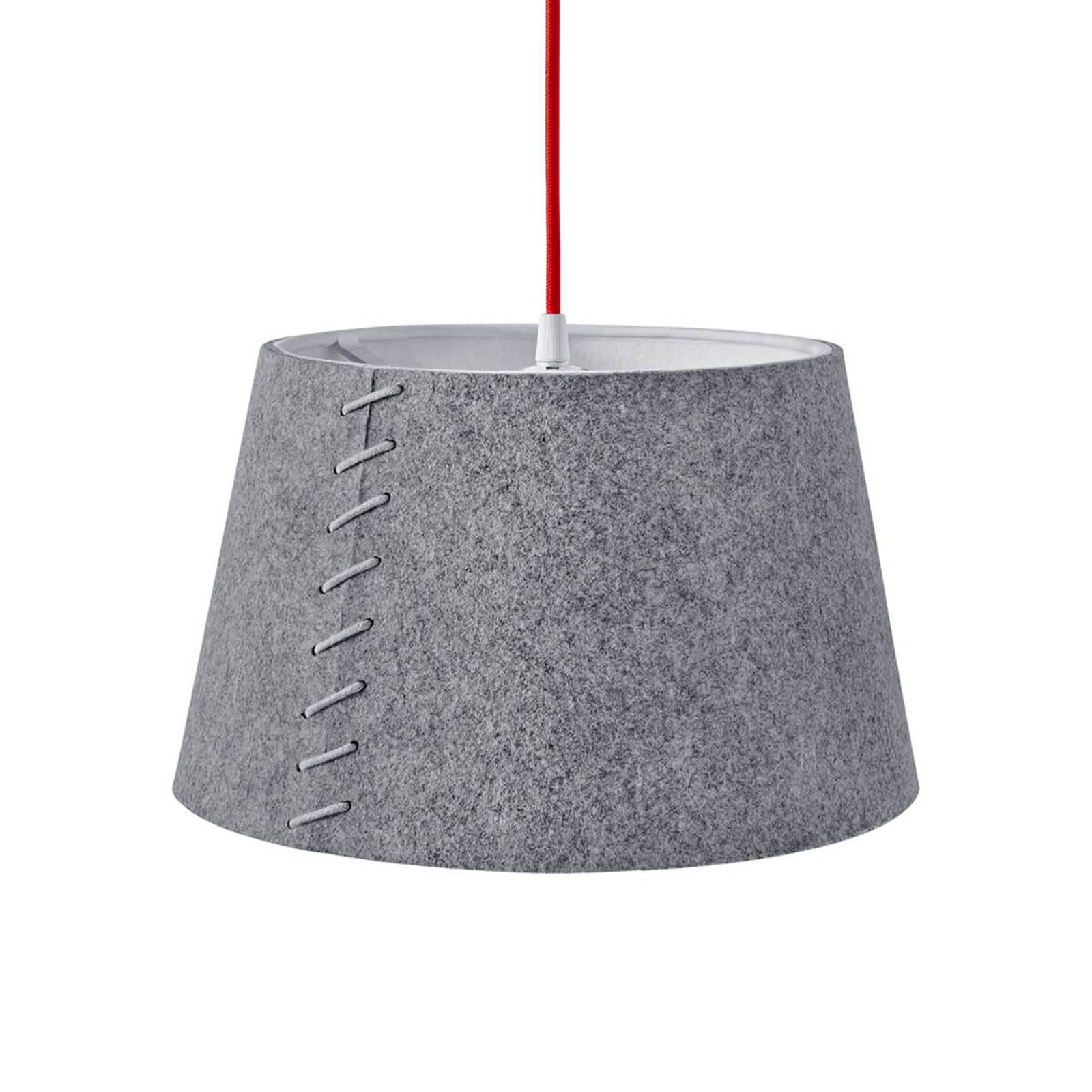 Av grå filt - LED-pendellampa Alice, 30 cm