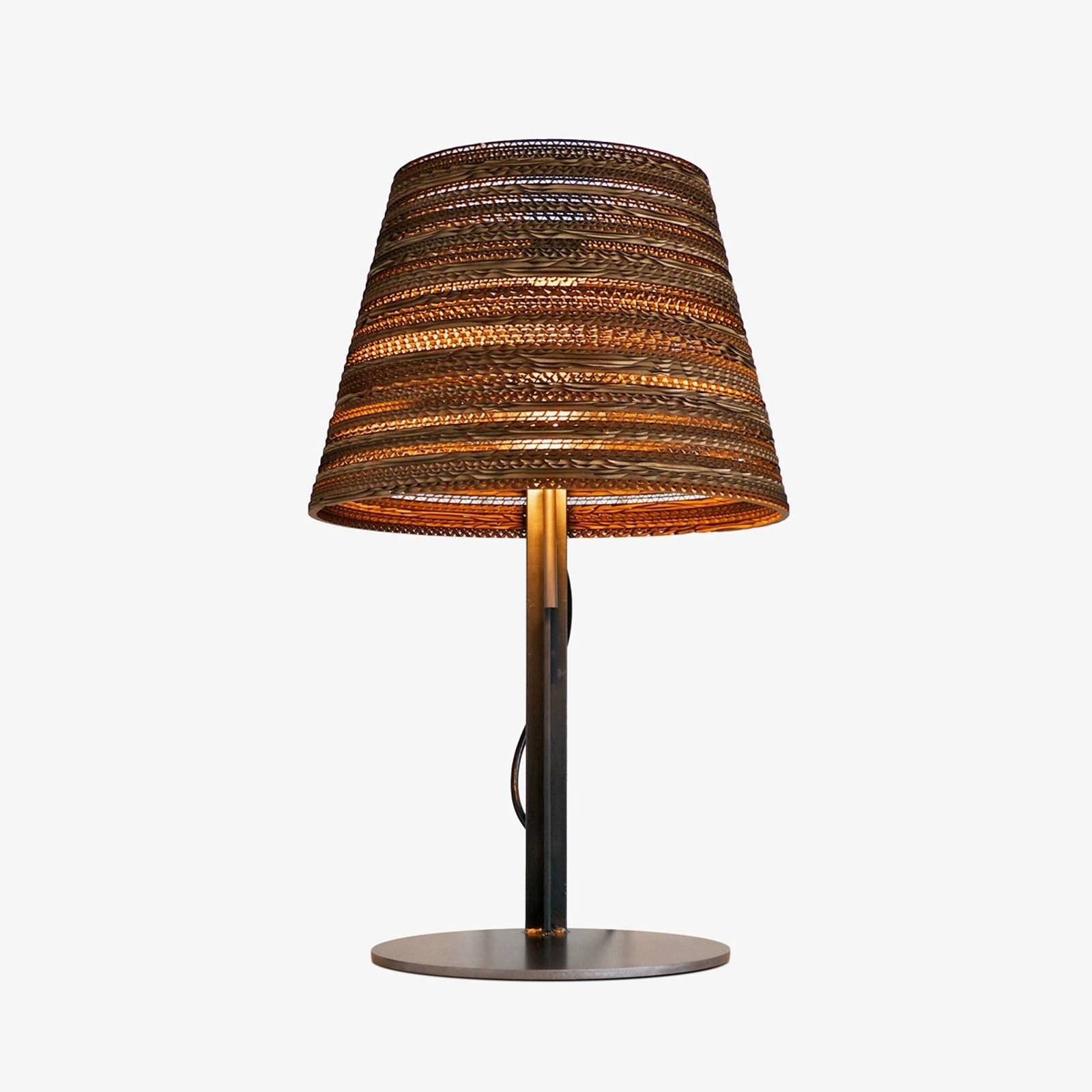 Kartongtillverkad bordslampa Tilt, miljövänlig