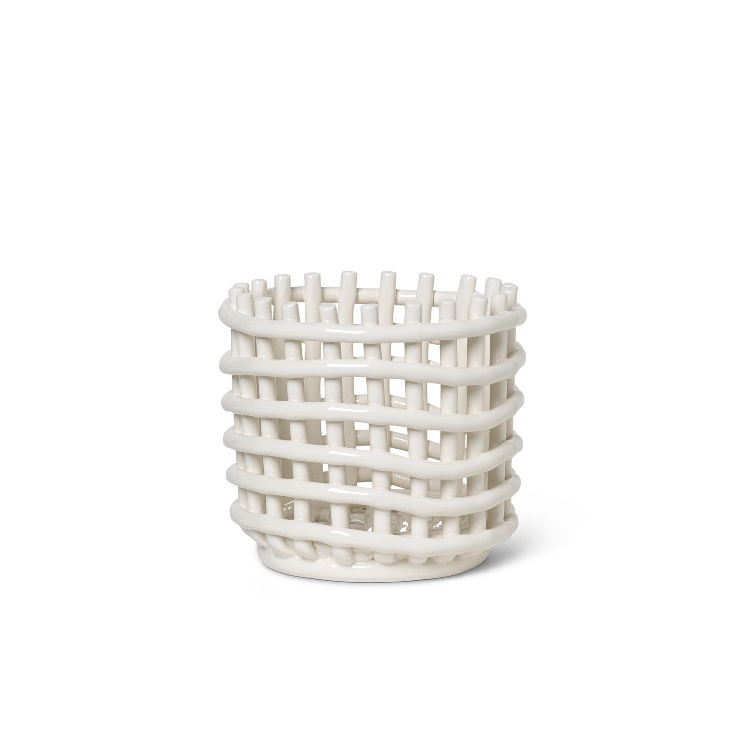 Ceramic Basket Small Off-White, Ferm Living