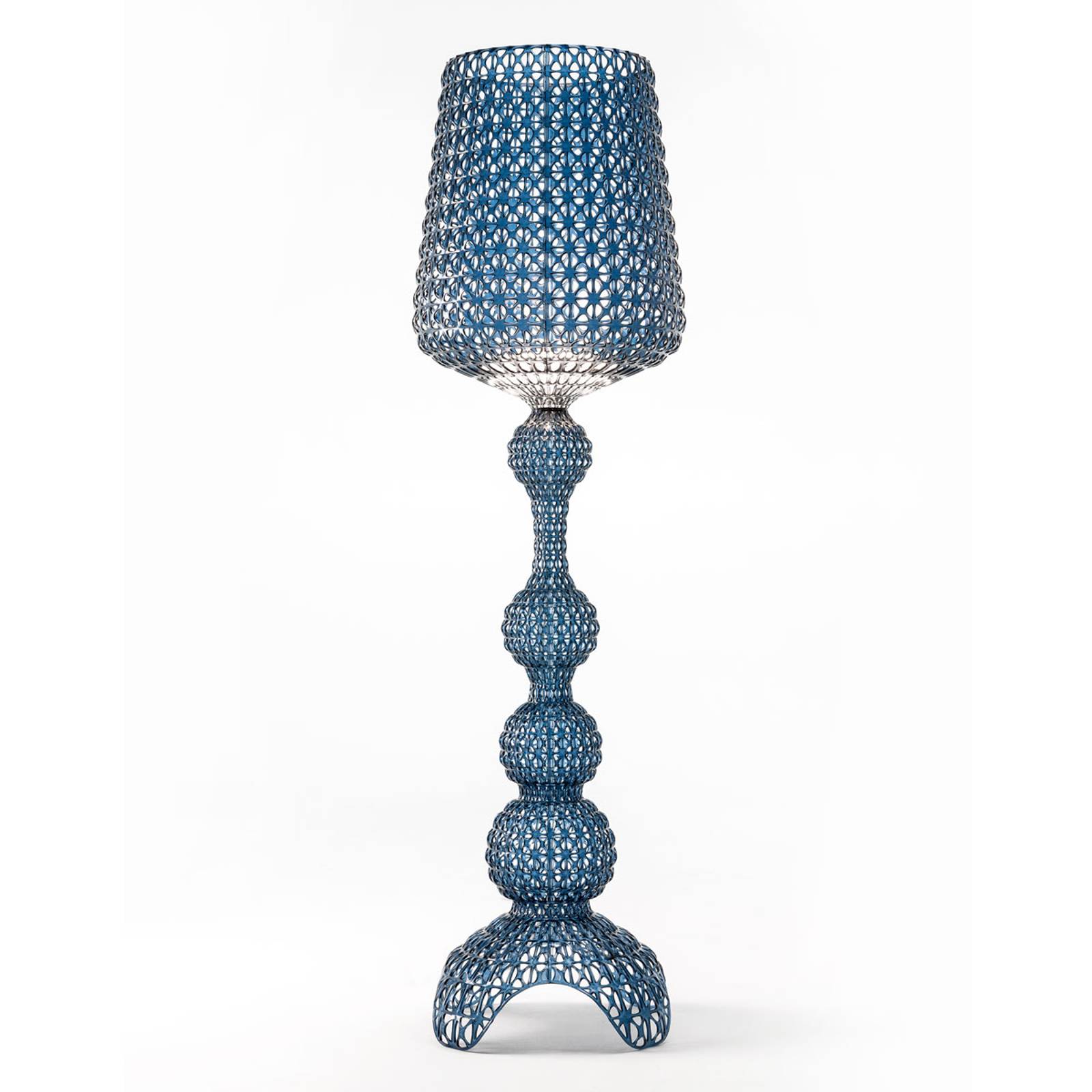 Designer-golvlampa Kabuki med LED-lampor, ljusblå