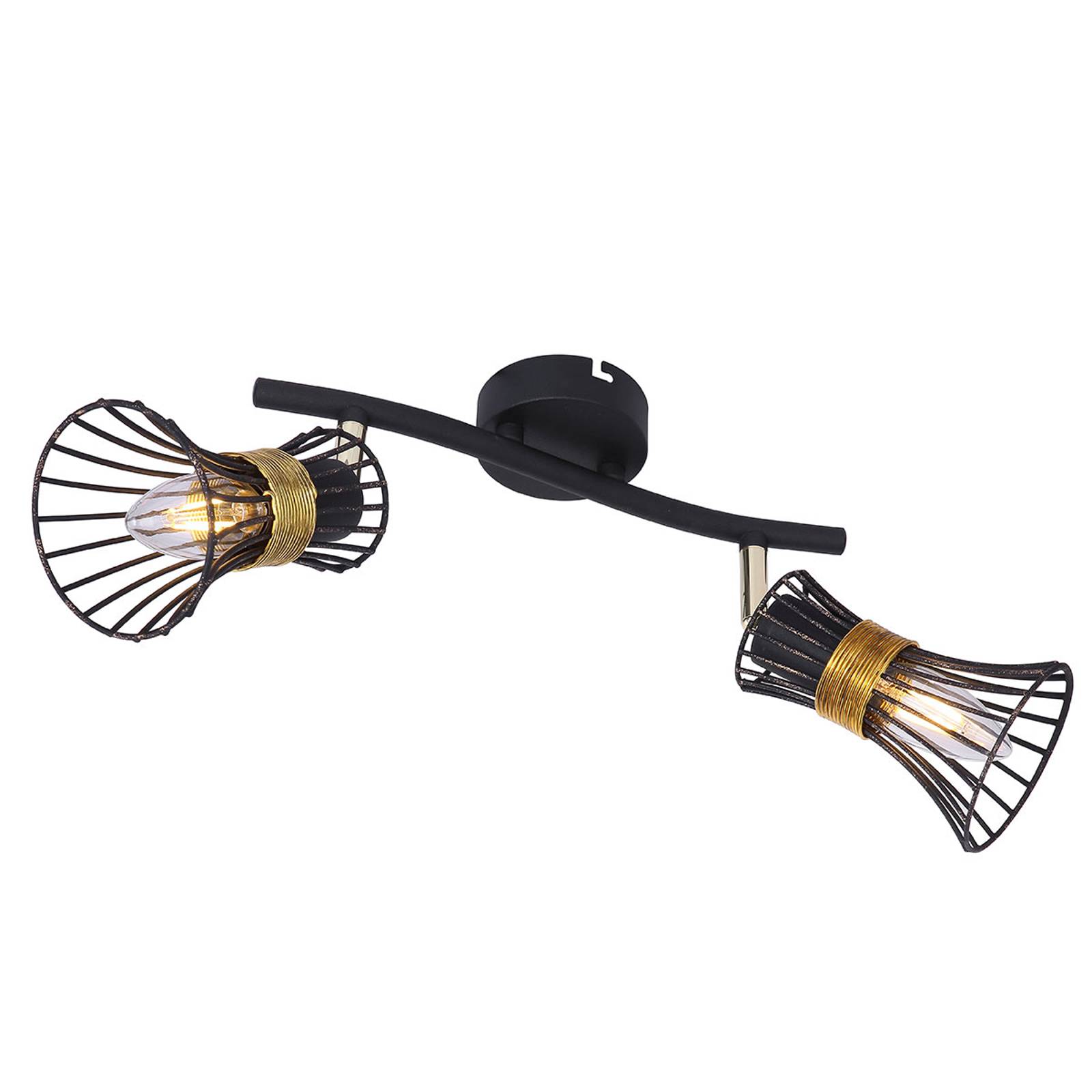 Taklampa 54814-2 med burskärmar, 2 lampor