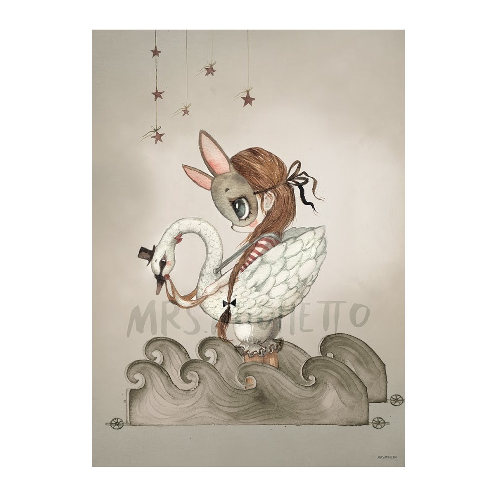 Miss Edda poster 50 x 70 cm, Mrs Mighetto