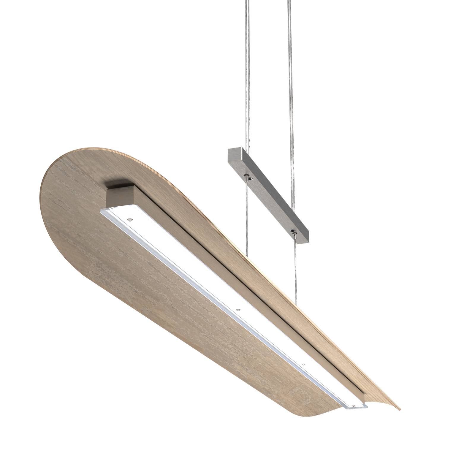 LED-pendellampa Colombia XL, kalkbehandlad ek