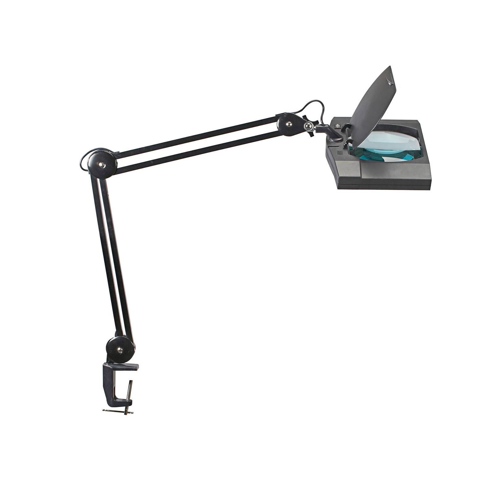 LED-lupplampa MAULvitrum med klämma, svart
