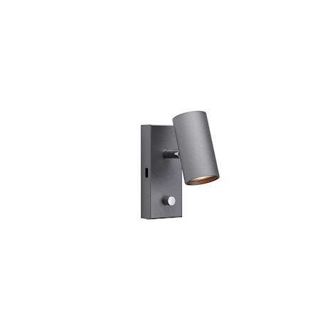 Tyson Vägg USB vänster grafit LED sladd ut ner