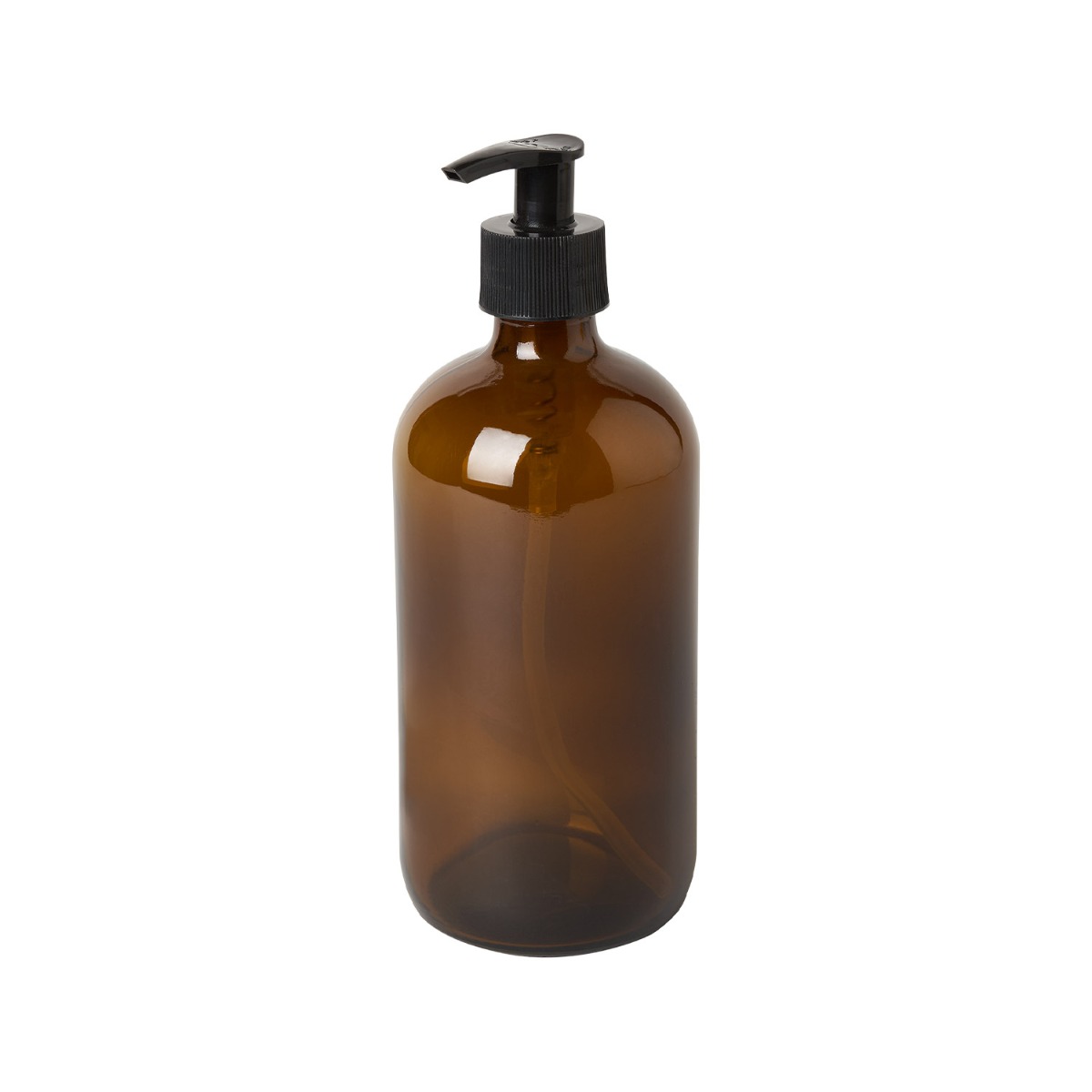 Designtorget Glasflaska med pump DT Brun