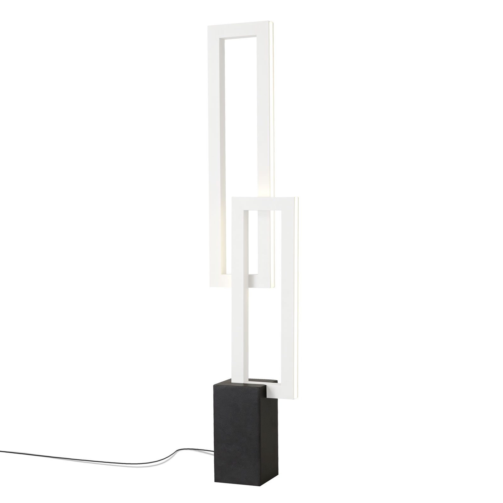 LED-bordslampa Mural kantig, vit