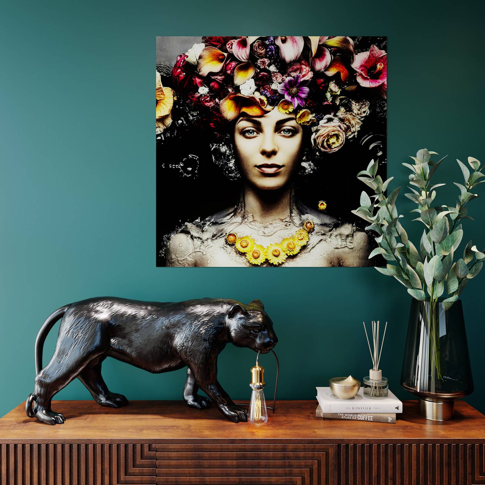 KARE Animal Bagheera bordslampa svart panter