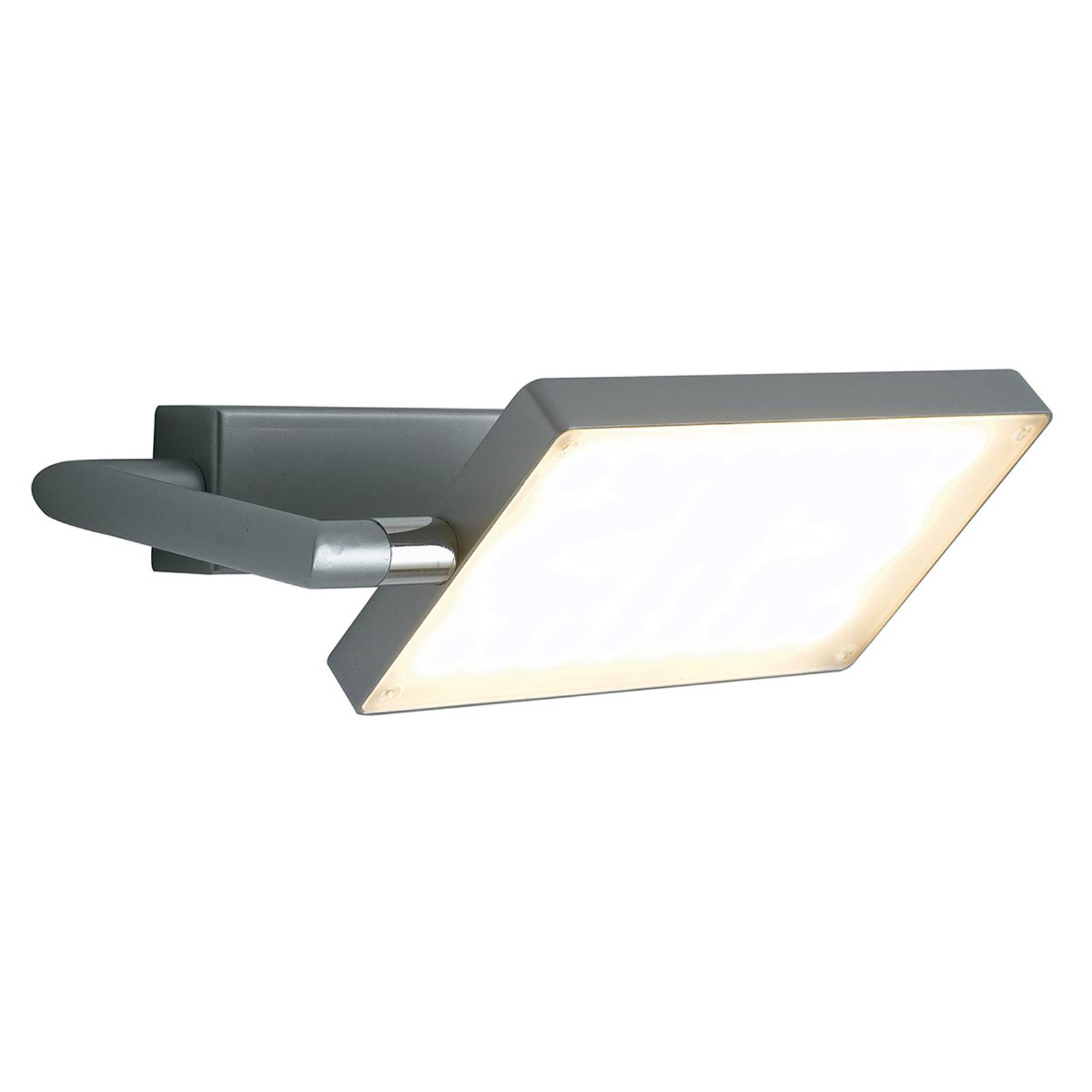 LED-vägglampa Book, grå