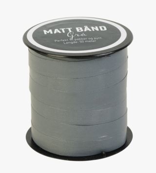 Matt band grå