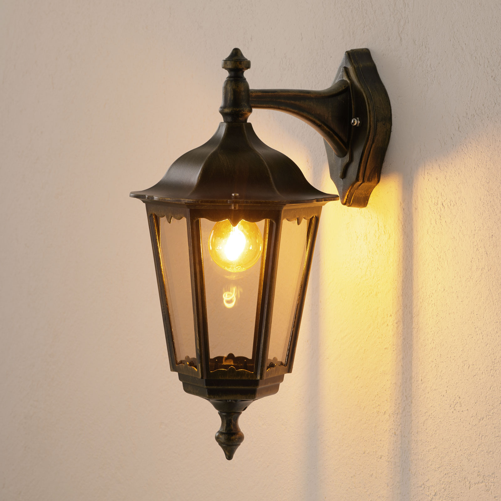 Lanternformad utomhusvägglampa Fabio, hängande