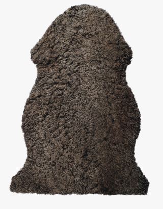 Curly fårskinn mörkbrun