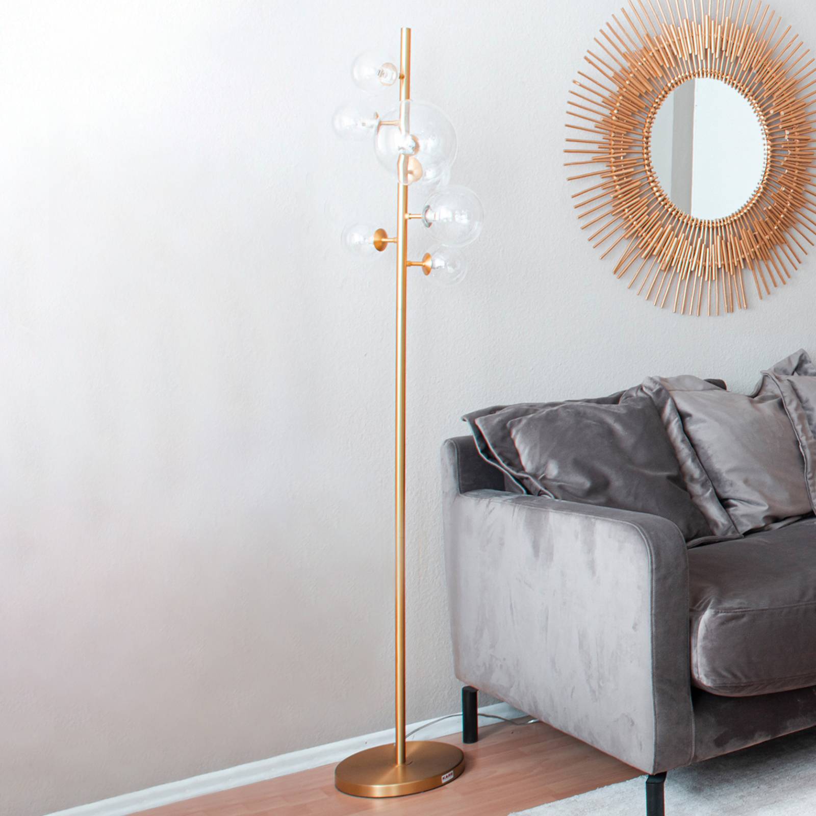 KARE Bello Sette golvlampa med glaskulor