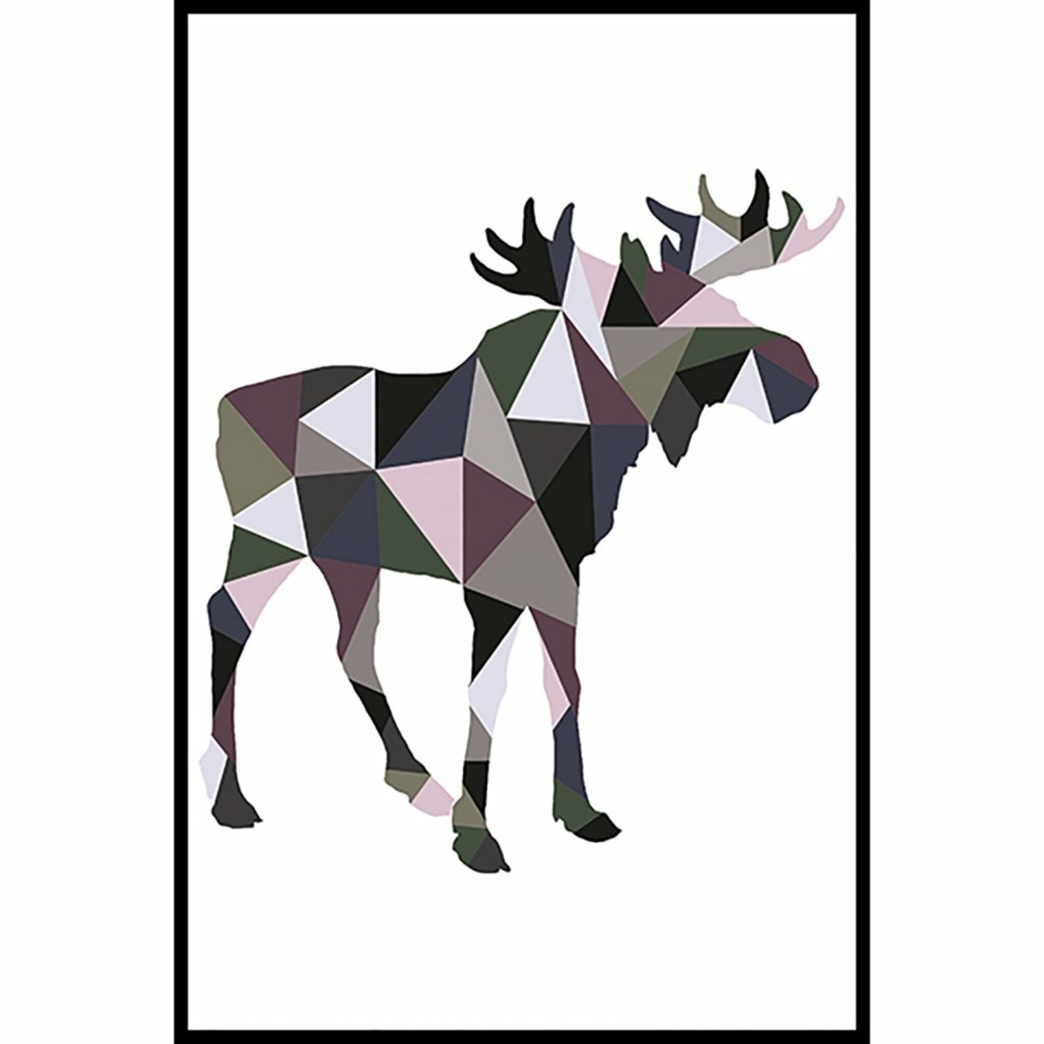 Geometric Moose Poster
