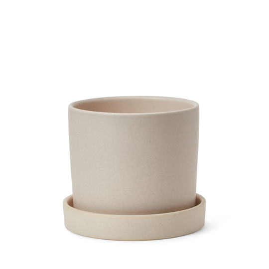 Kruka/Fat Flora Stengods 14cm Ljusbeige