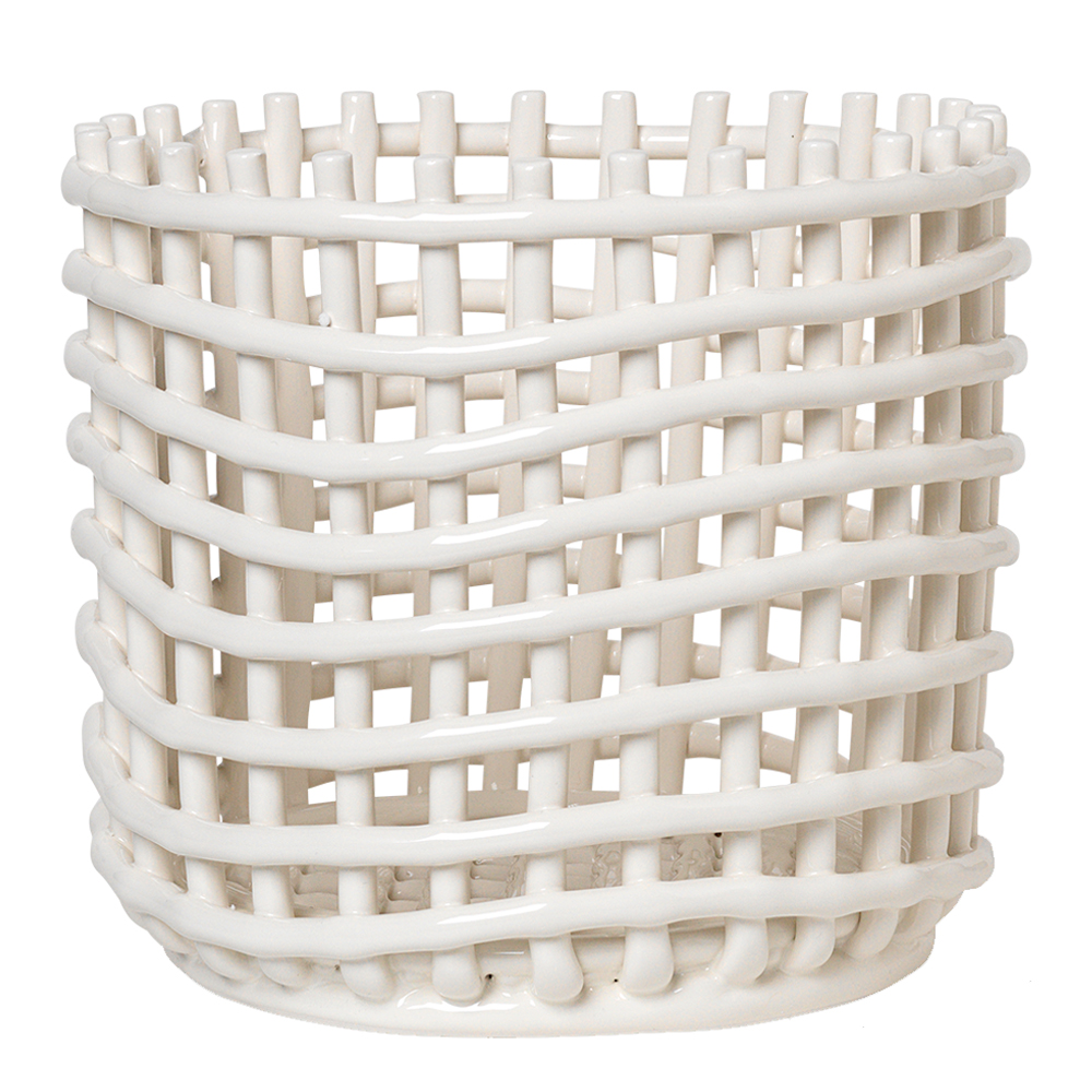 Ferm Living - Keramik Korg 21 cm Offwhite