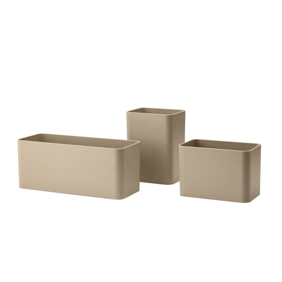 String Organizers Set med 3 Biokomposit Beige