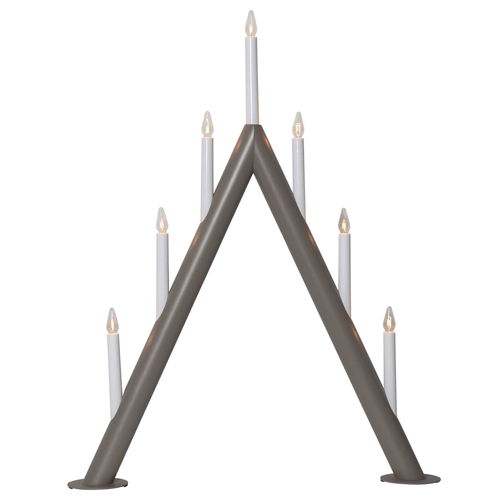 Ljusstake Circum, A-formad, 7 lampor, gråbrun