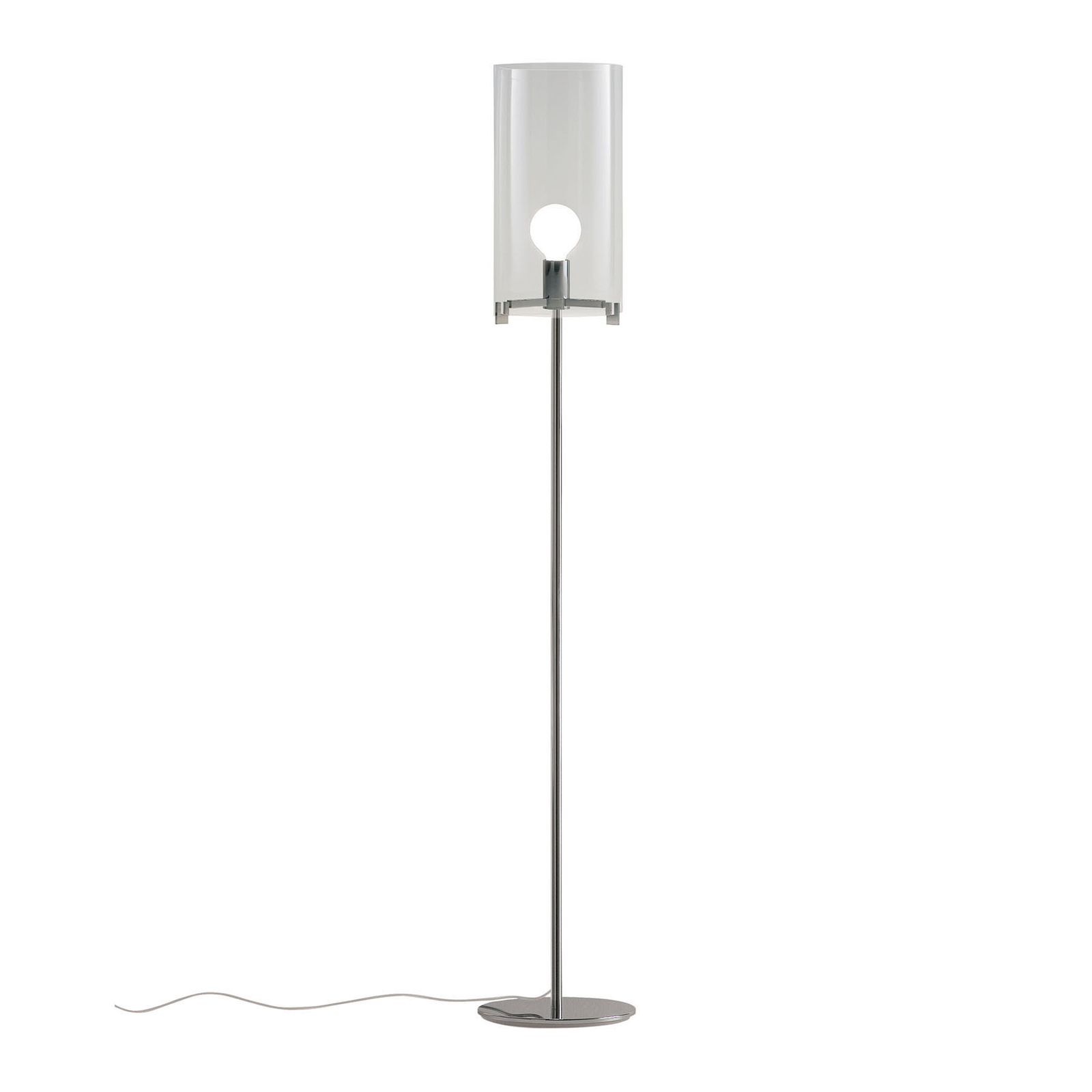 Prandina CPL F1 golvlampa krom, glas transparent