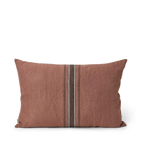Kudde Linen Stripe 40x60cm Linne Rost