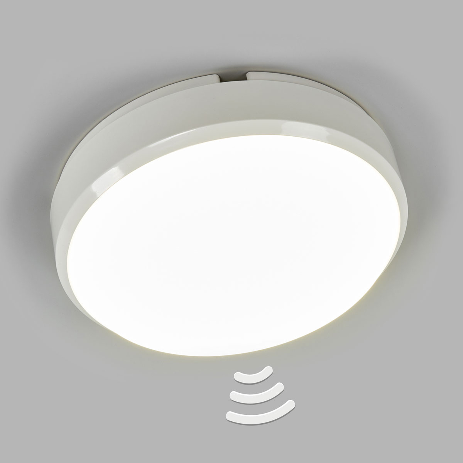 Runda LED-taklampan Bulkhead med sensor, IP54