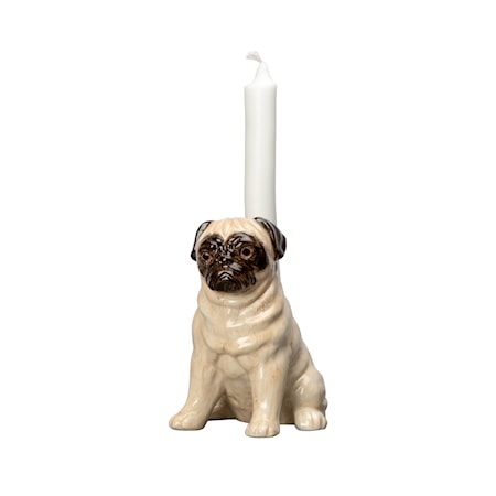 Ljusstake Pug Beige