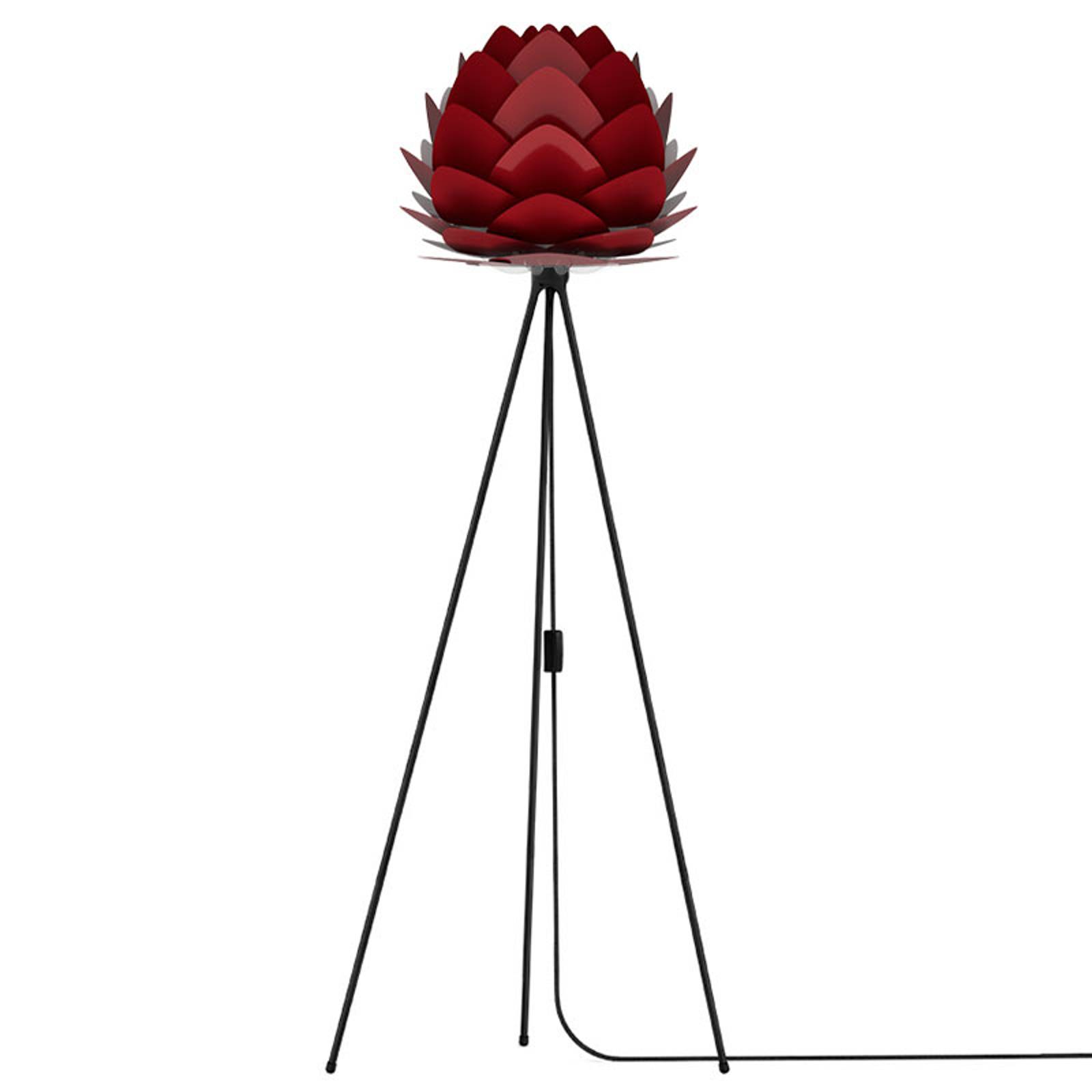 UMAGE Aluvia mini golvlampa svart/rubinröd
