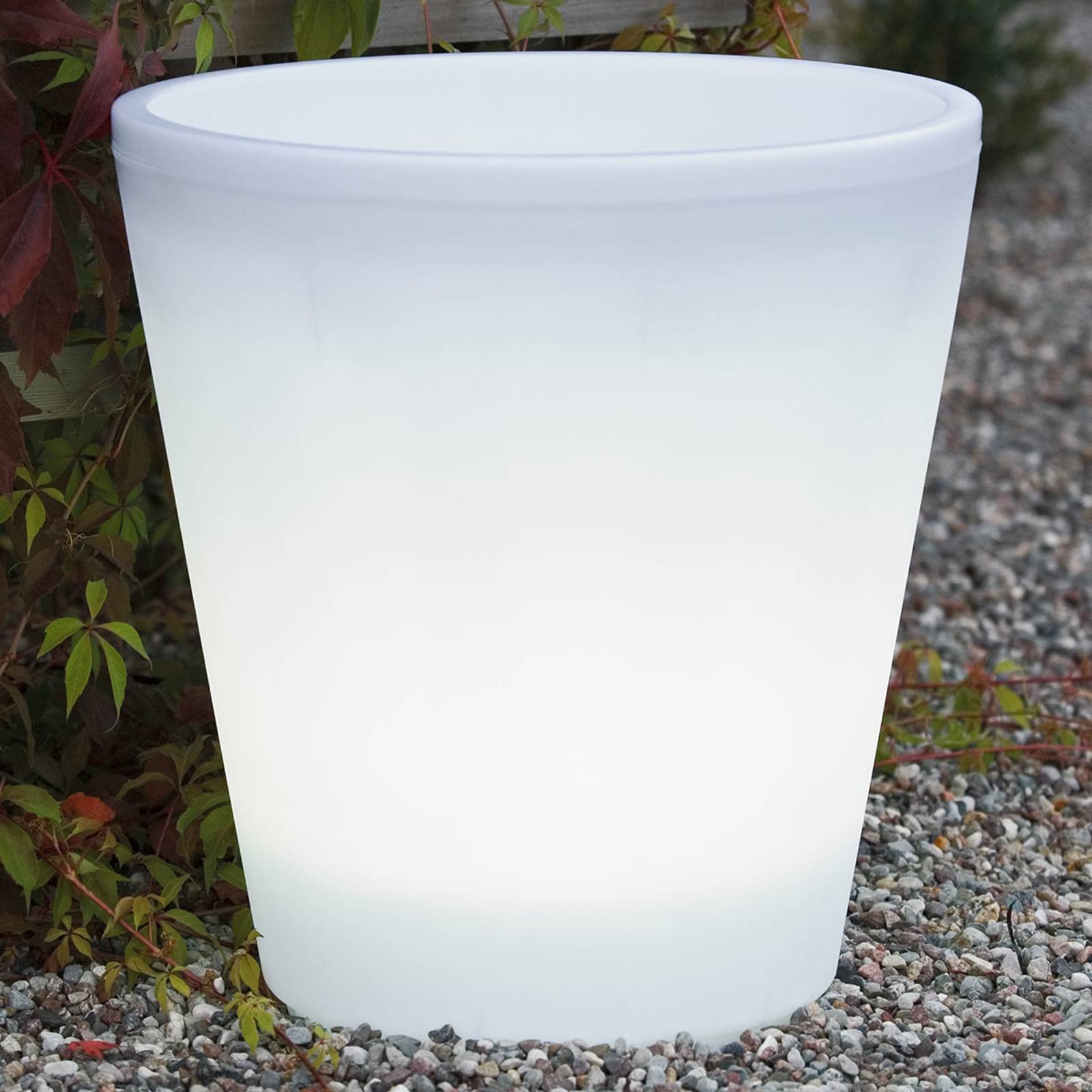 LED-blomkrukan Assisi belyst Ø 37 cm