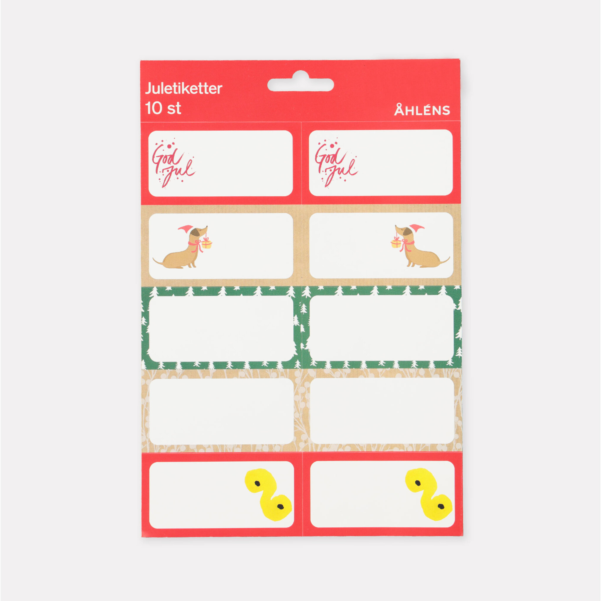 Klisteretiketter GOD JUL, 10-pack