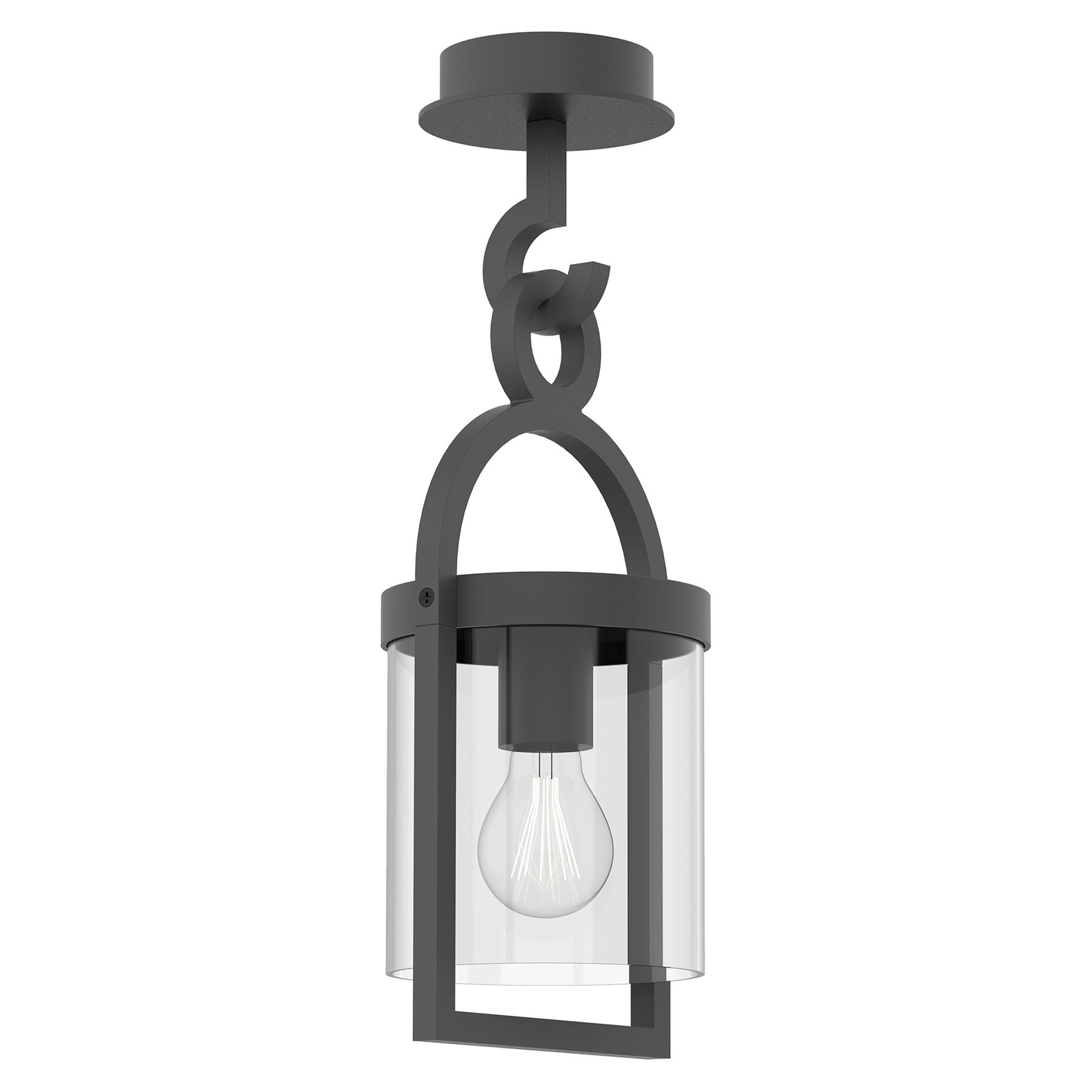 Utomhus hänglampa Maya, mörkgrå, IP65, 44,5 cm