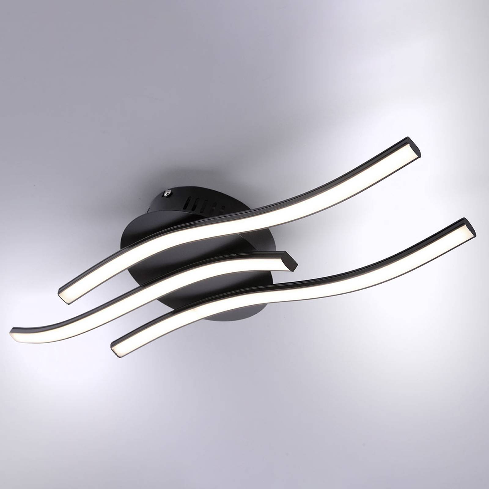 LED-vägglampa Wave i modern design