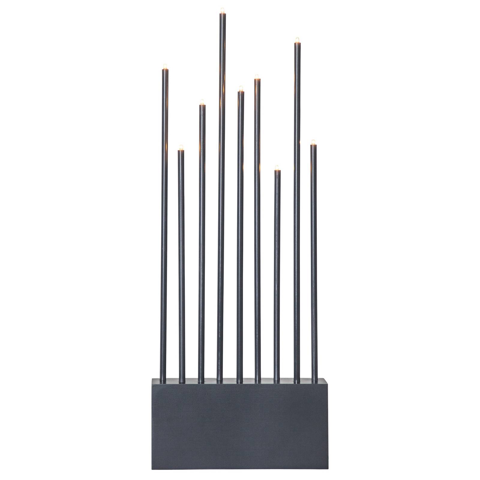 Ljusstake Buzz, 9 lampor, grafit
