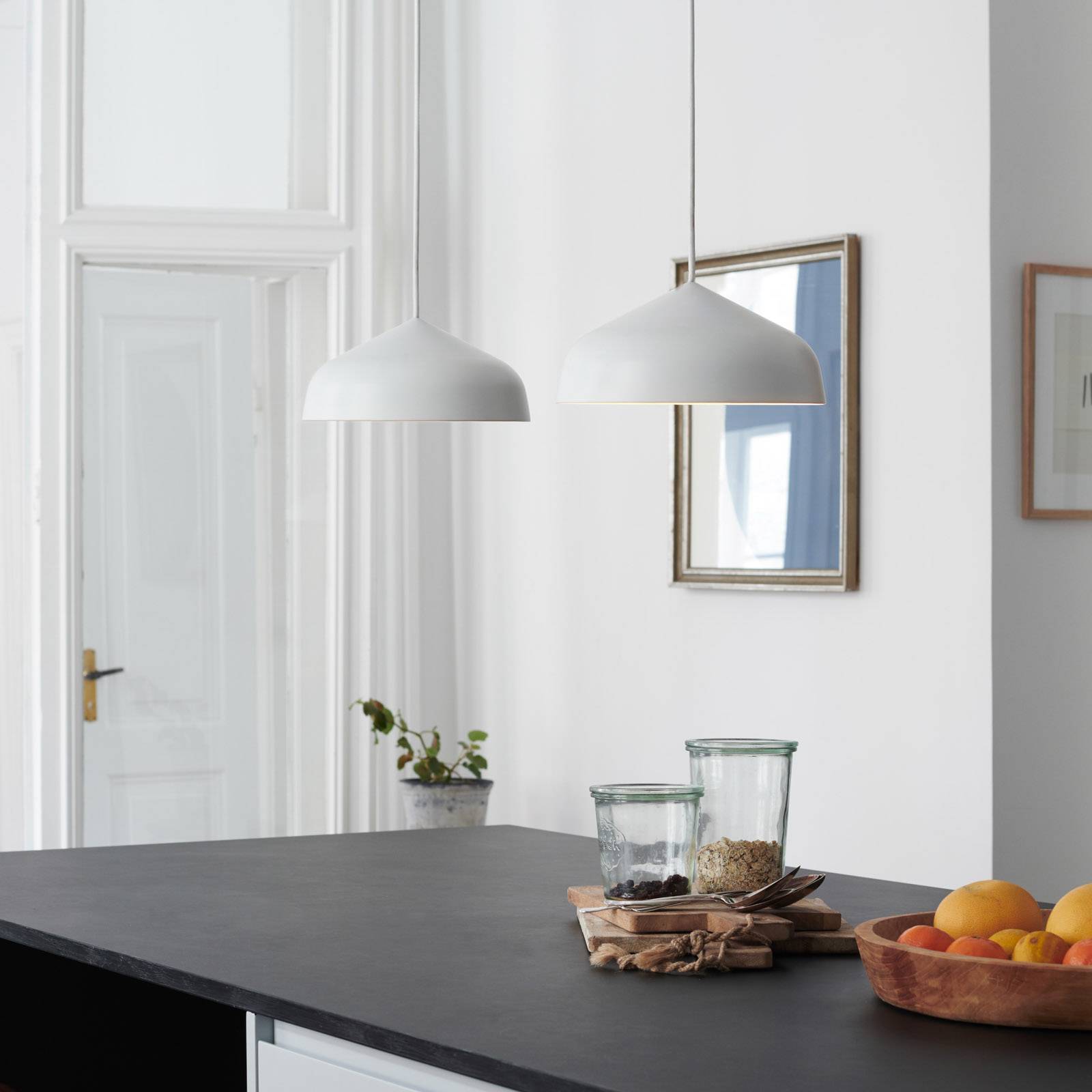 LED-hänglampa Fura, 25 cm, vit
