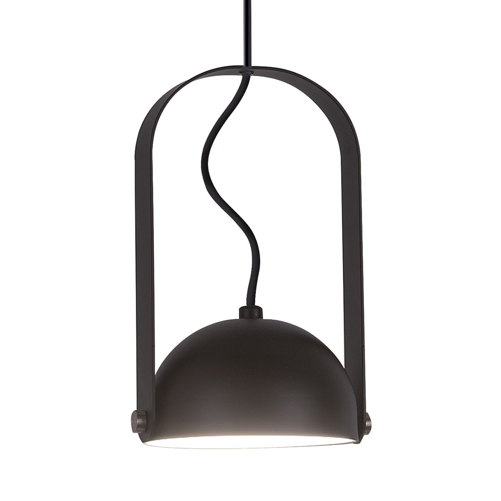 LED-pendellampa Hemi lutbar skärm svart