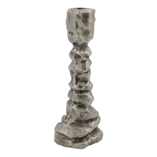House Doctor - Raku Ljusstake 20 cm Antiksilver