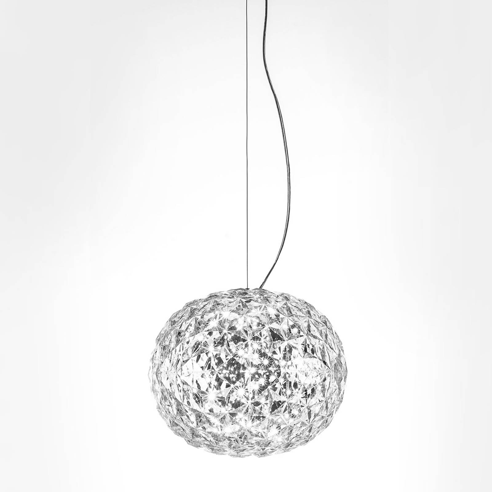 Transparent LED-designer-pendellampa Planet