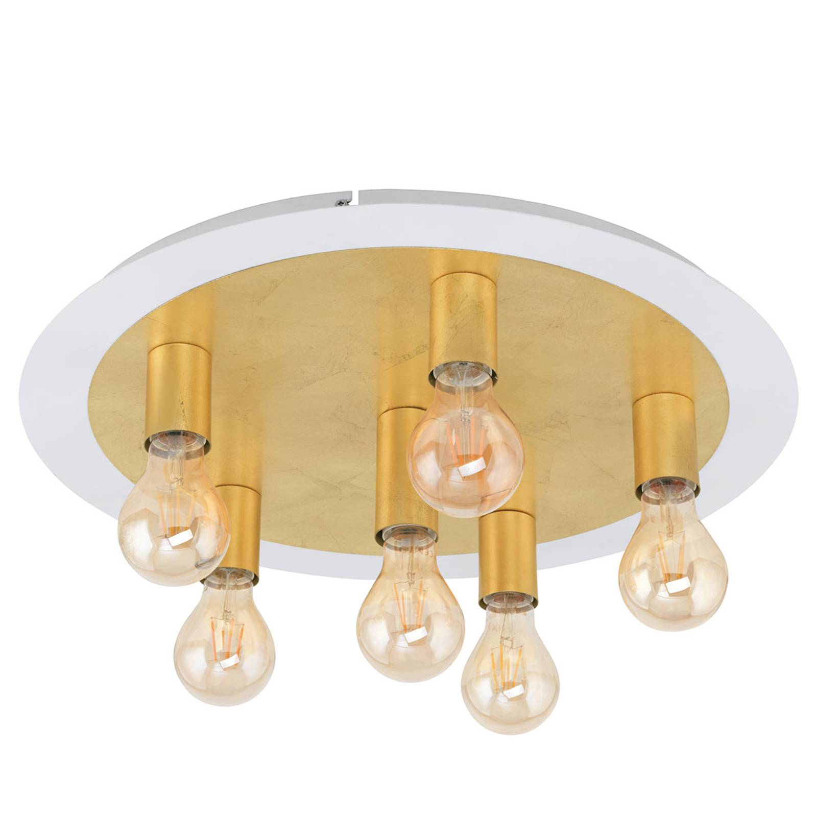 LED-taklampa Passano 6 lampor guld