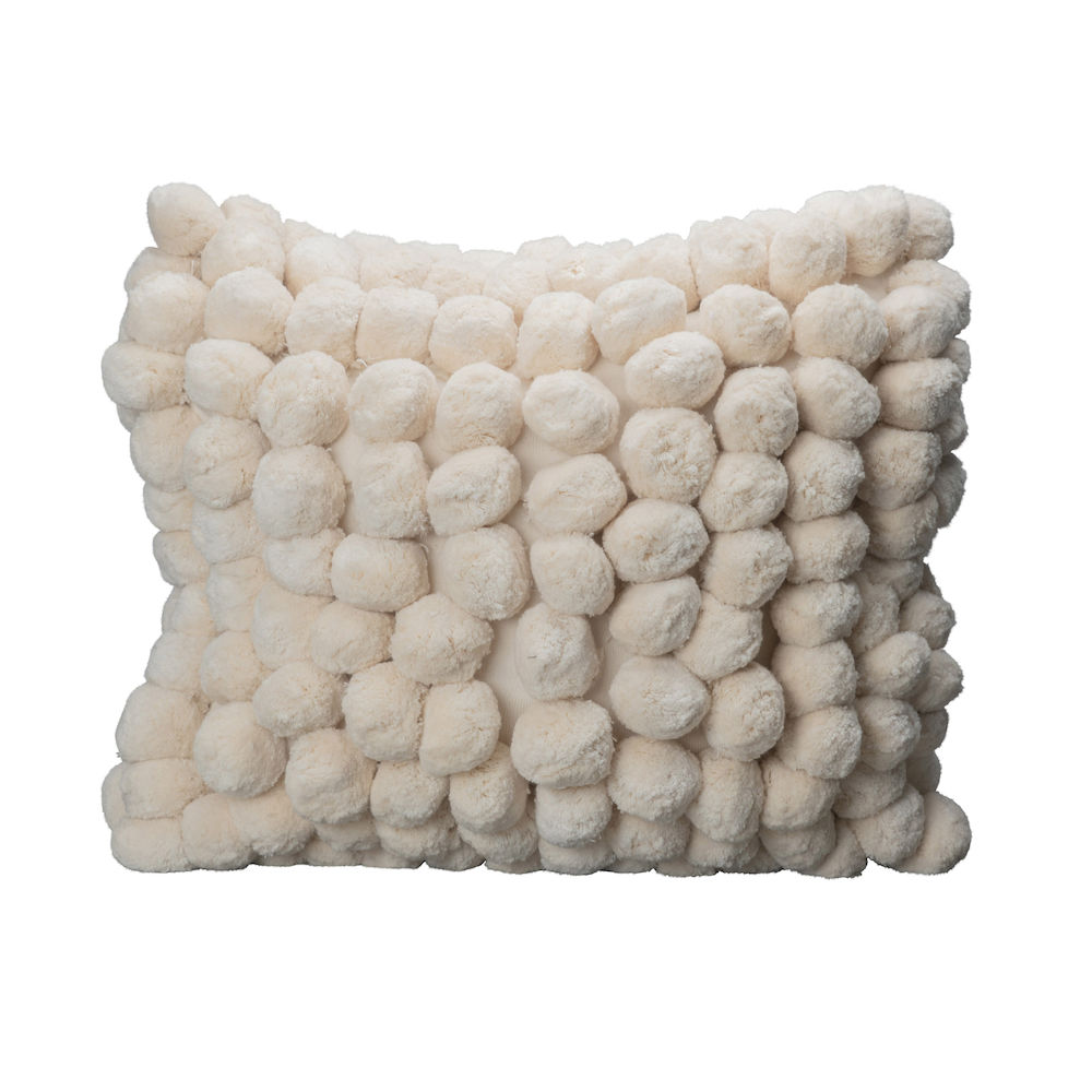 Kudde Pom Pom vit By ON