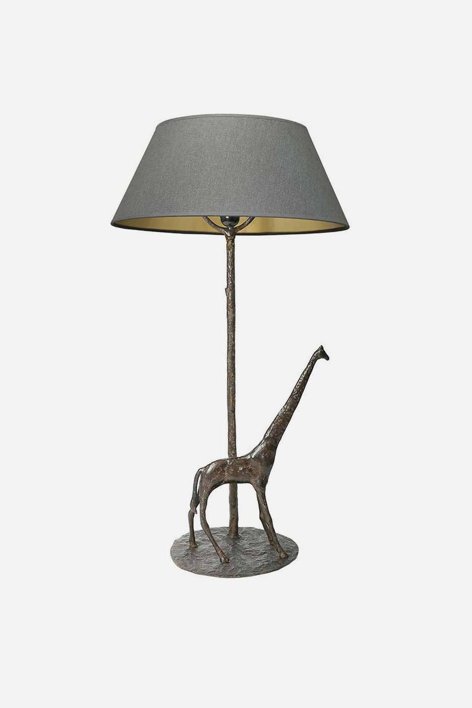 Bordslampa Giraff höger 82 cm brons